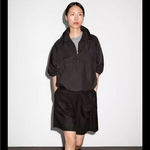 NWT Massimo Dutti Black Half-Zip Pullover szM